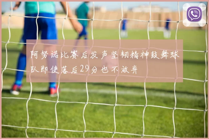 阿努诺比赛后发声坚韧精神鼓舞球队即使落后29分也不放弃